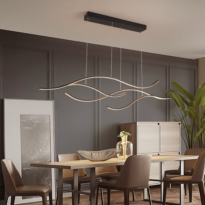 Lustre Italien | Vira - Designix Lustre Noir 120 cm