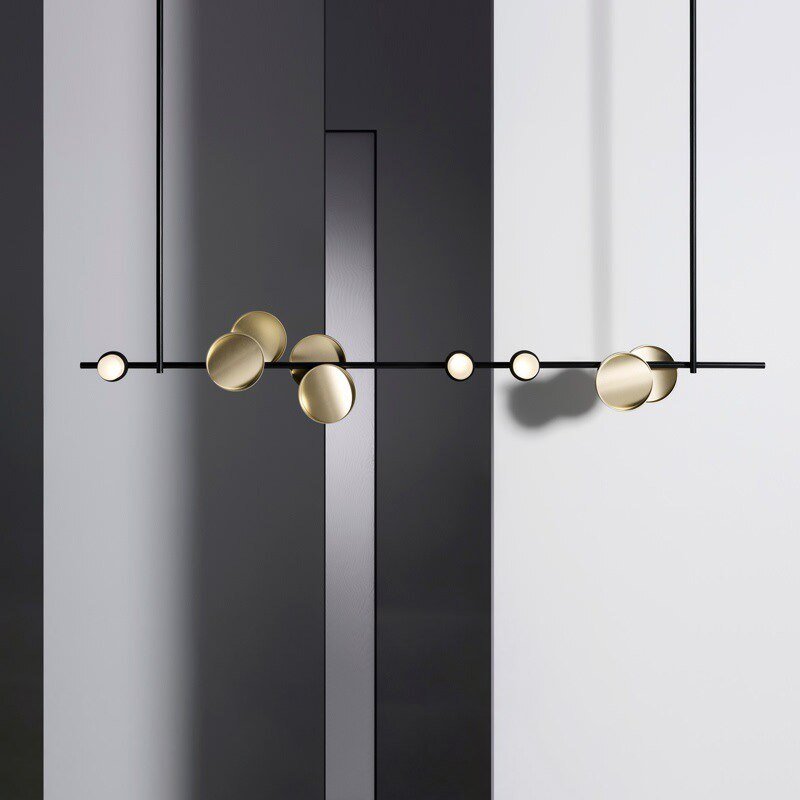 Lustre Long | Daly - Designix Lustre Noir 120 cm