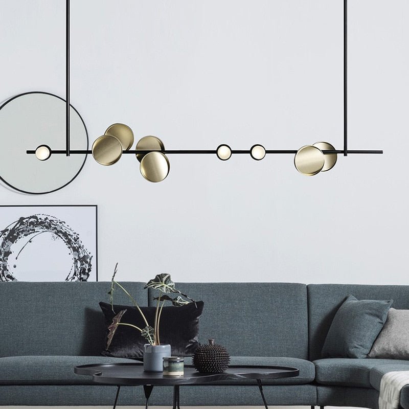 Lustre Long | Daly - Designix Lustre Noir 140 cm