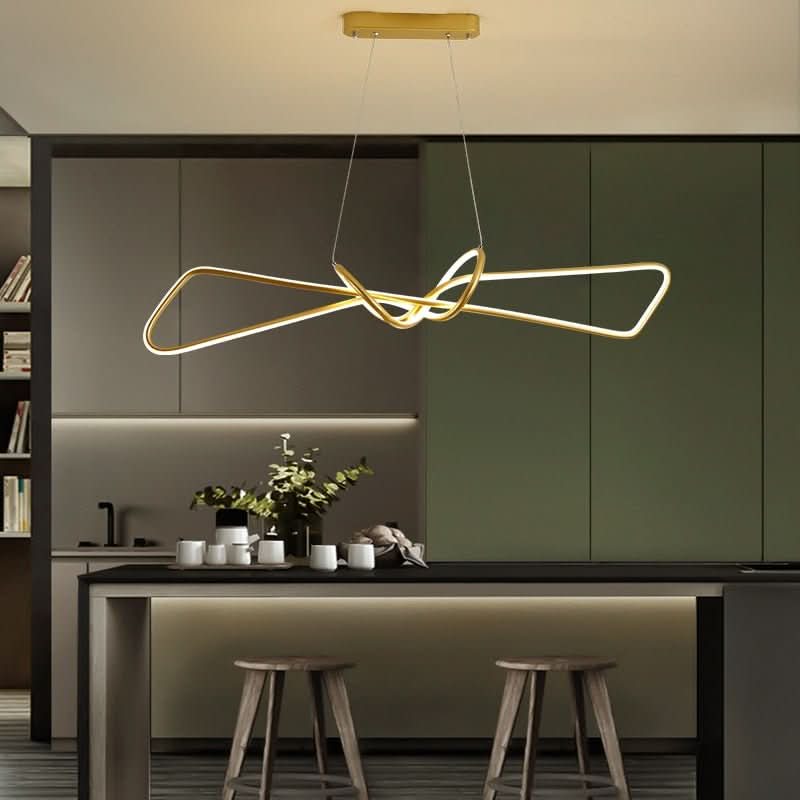 Lustre Moderne Design | Noeud - Designix Lustre Or 110 cm
