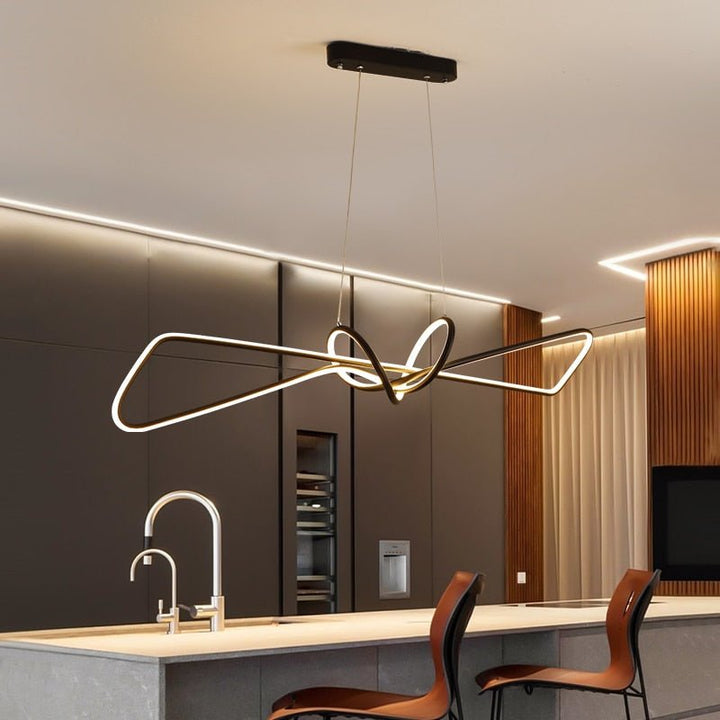 Lustre Moderne Design | Noeud - Designix Lustre Or 110 cm