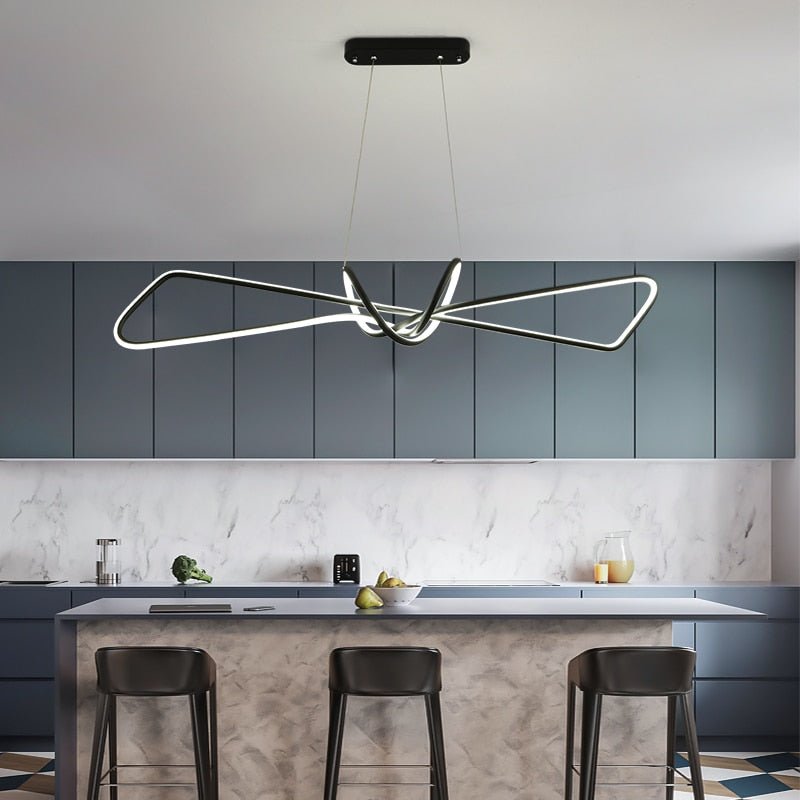 Lustre Moderne Design | Noeud - Designix Lustre Noir 80 cm