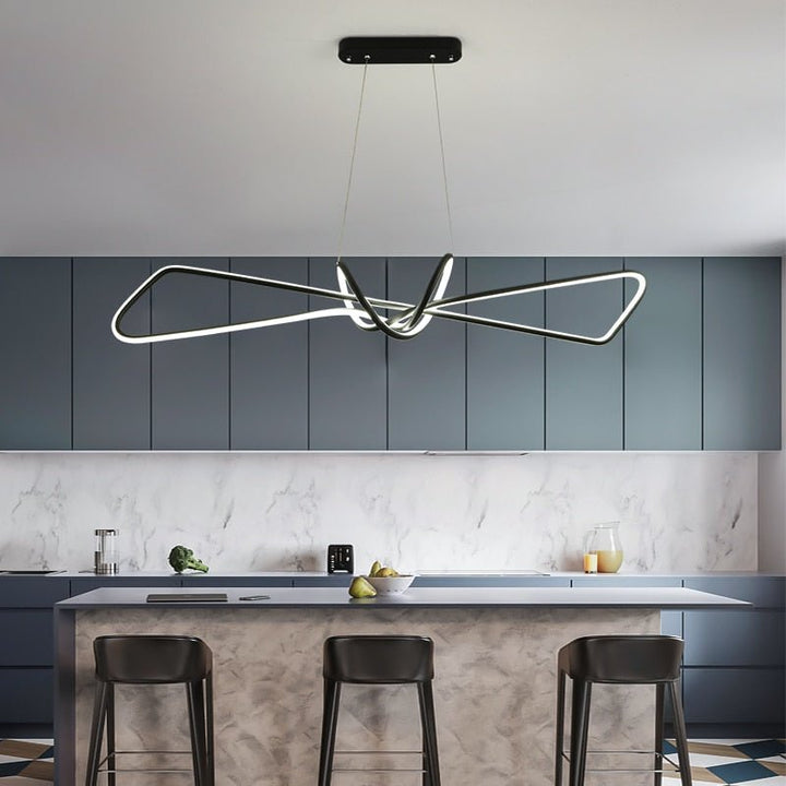 Lustre Moderne Design | Noeud - Designix Lustre Noir 80 cm