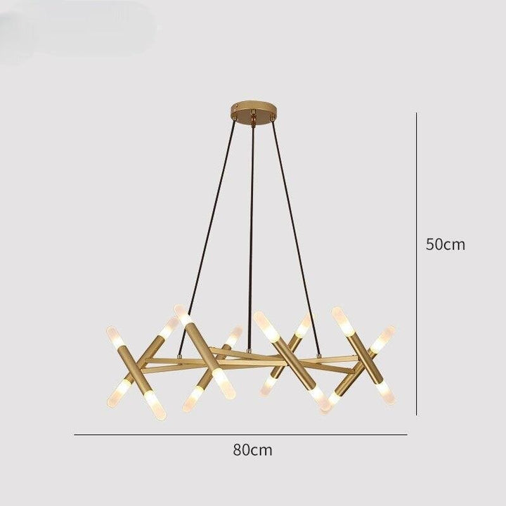 Lustre Moderne | Éclat Futuriste - Designix Lustre 16 Ampoules | Doré