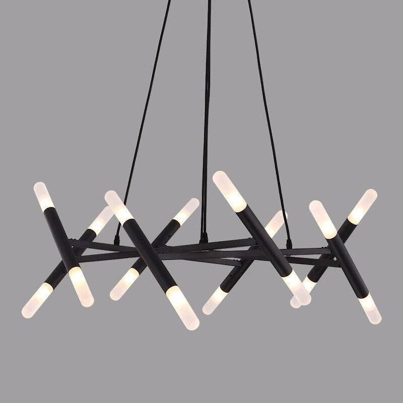 Lustre Moderne | Éclat Futuriste - Designix Lustre 16 Ampoules | Doré