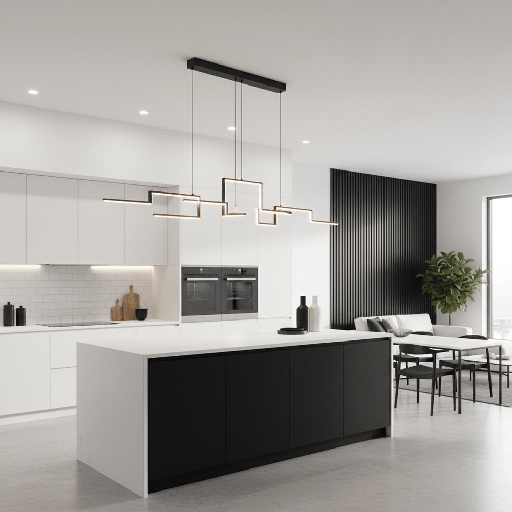 Lustre Moderne LED | Mara - Designix Lustre Noir 100 cm