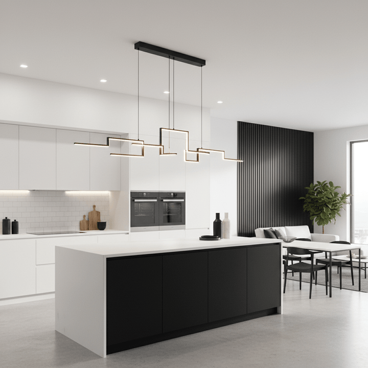 Lustre Moderne LED | Mara - Designix Lustre Noir 100 cm