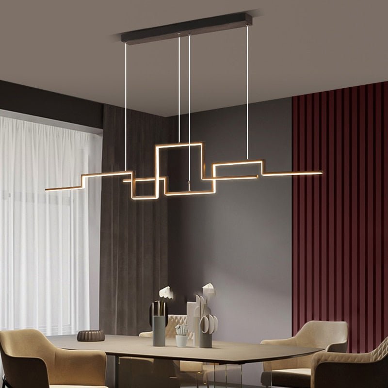 Lustre Moderne LED | Mara - Designix Lustre Noir 100 cm