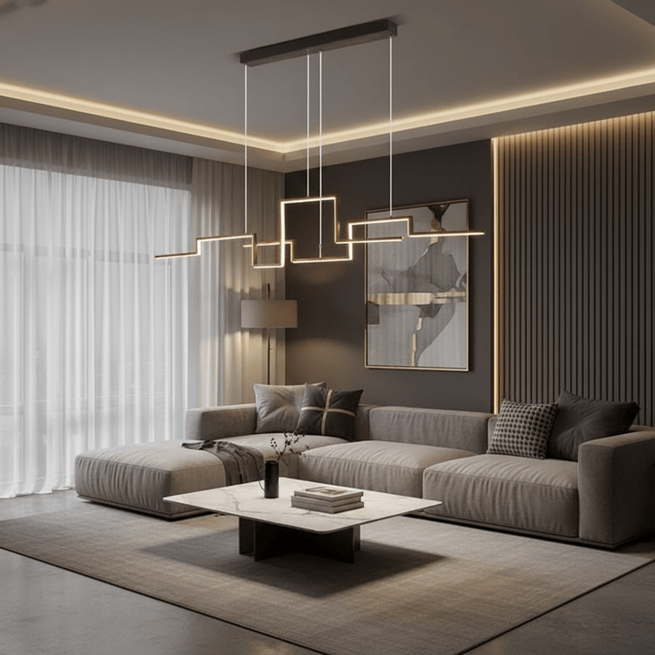 Lustre Moderne LED | Mara - Designix Lustre Noir 150 cm