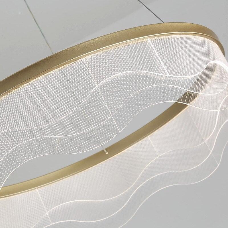 Lustre Moderne Rond | Design Luminal - Designix Lustre Diamètre 60cm Blanc Chaud