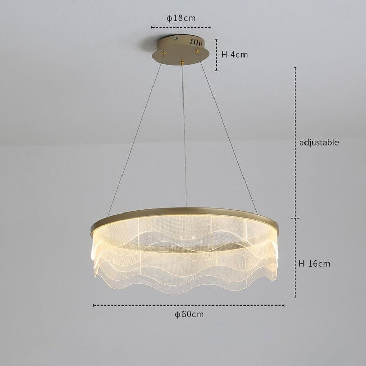 Lustre Moderne Rond | Design Luminal | Designix - Lustre Diamètre 60cm Blanc Chaud  - https://designix.fr/