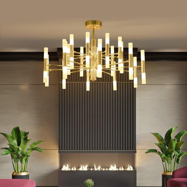 Lustre Moderne Salle à Manger | Essence Lumineuse - Designix Lustre Noir | 16 Lumières Blanc Chaud