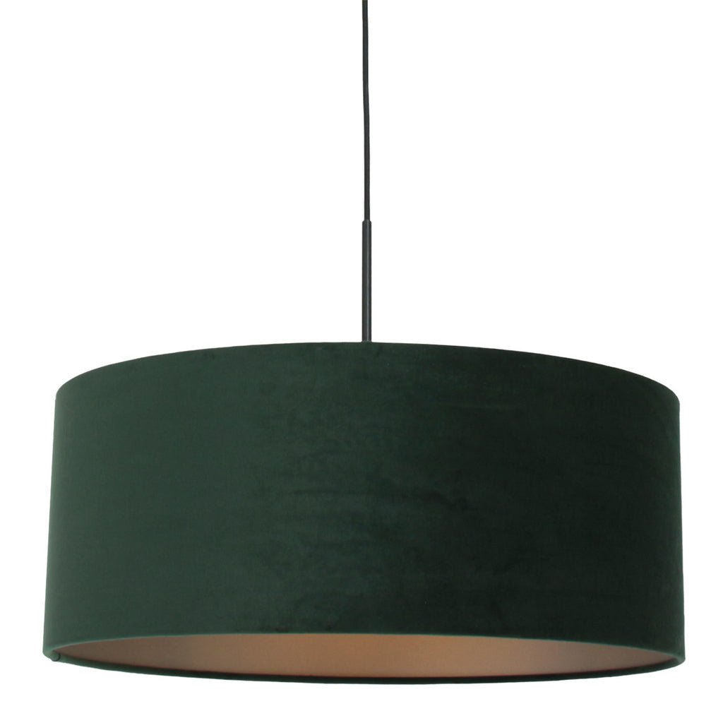 Lustre Moderne Velours Vert Noir | Yaro - Designix Lustre