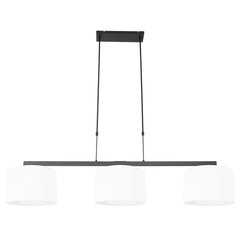 Lustre Noir Avec Abat - Jours Blancs | Vory - Designix Lustre