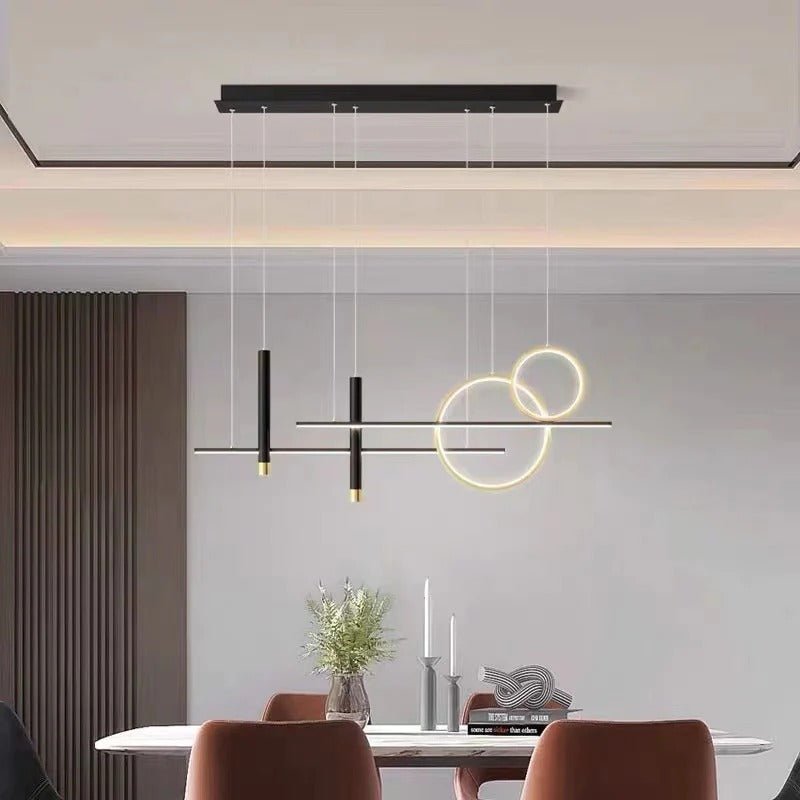 Lustre Noir et Or | Qira - Designix Lustre Noir