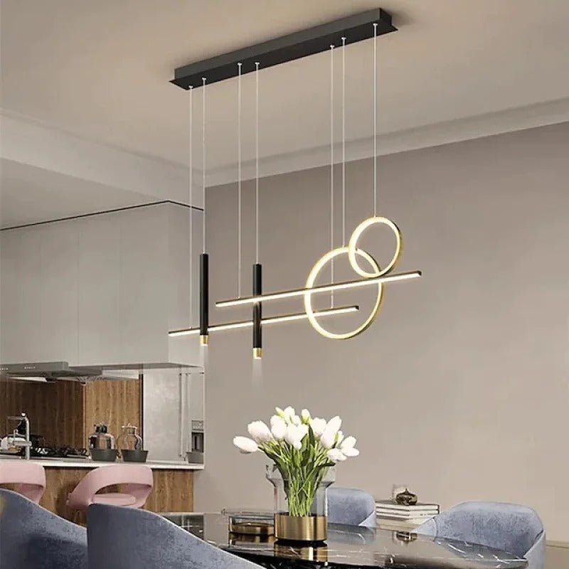 Lustre Noir et Or | Qira - Designix Lustre Noir