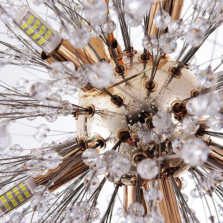 Lustre Pissenlit | Luxe Astral - Designix Lustre Argent | Diamètre 55cm Blanc Chaud