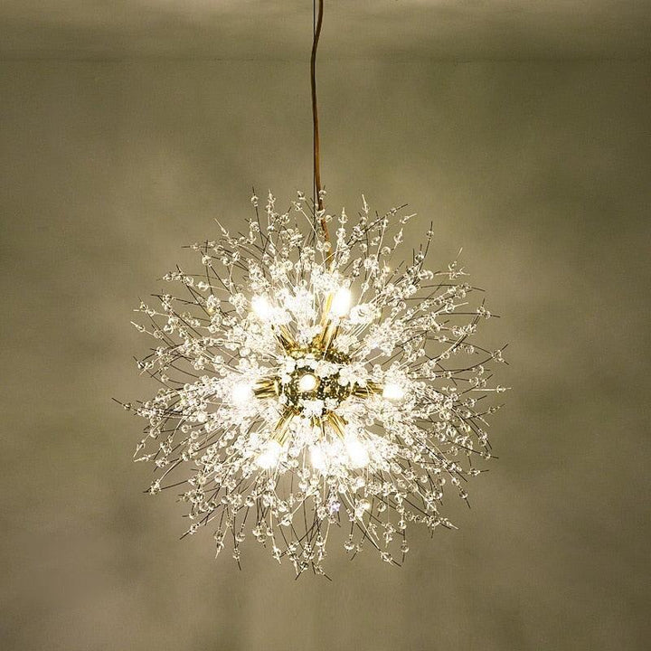 Lustre Pissenlit | Luxe Astral - Designix Lustre Argent | Diamètre 55cm Blanc Chaud