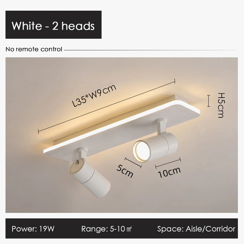 Plafonnier LED noir moderne projecteur | Designix - Luminaire - https://designix.fr