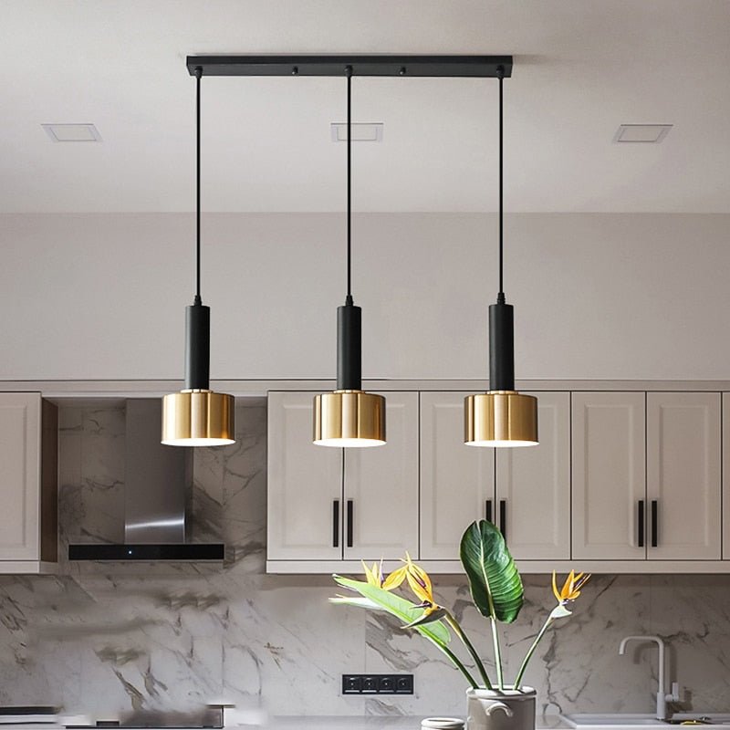 Lustre Plafond | Tira - Designix Lustre Noir/Or Ligne