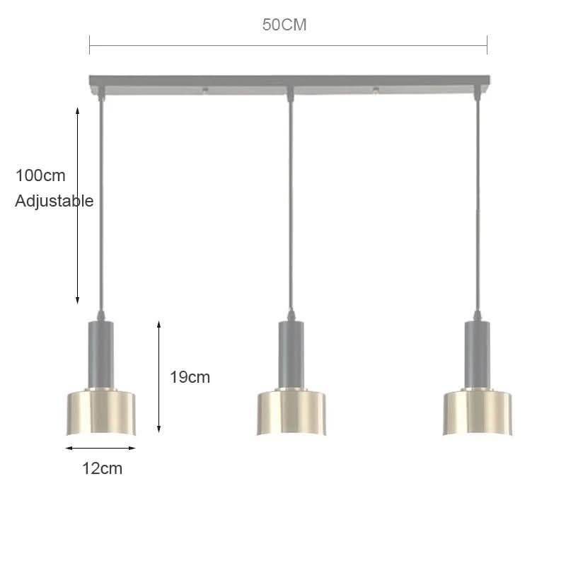 Lustre Plafond | Tira - Designix Lustre Noir/Or Rond