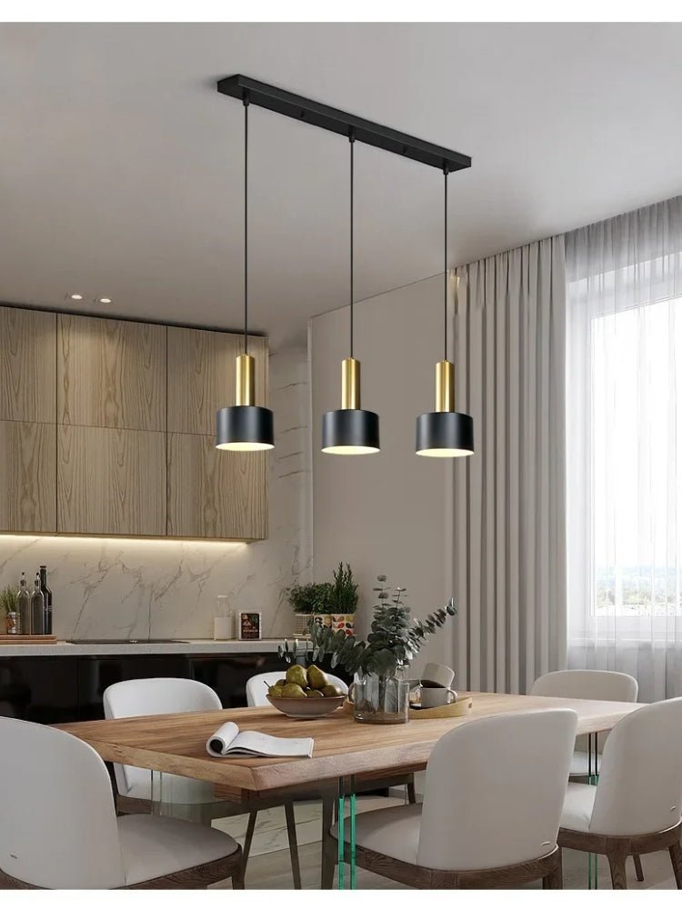 Lustre Plafond | Tira - Designix Lustre Noir/Or Rond