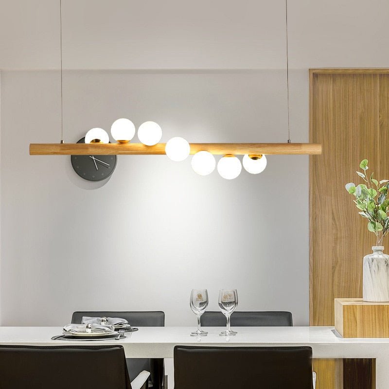 Lustre Salon Bois | Xala - Designix Lustre Bambou Bambou 7 Têtes