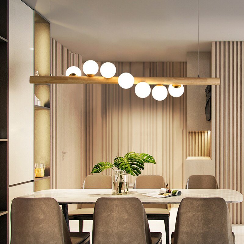 Lustre Salon Bois | Xala - Designix Lustre Bambou Bambou 7 Têtes
