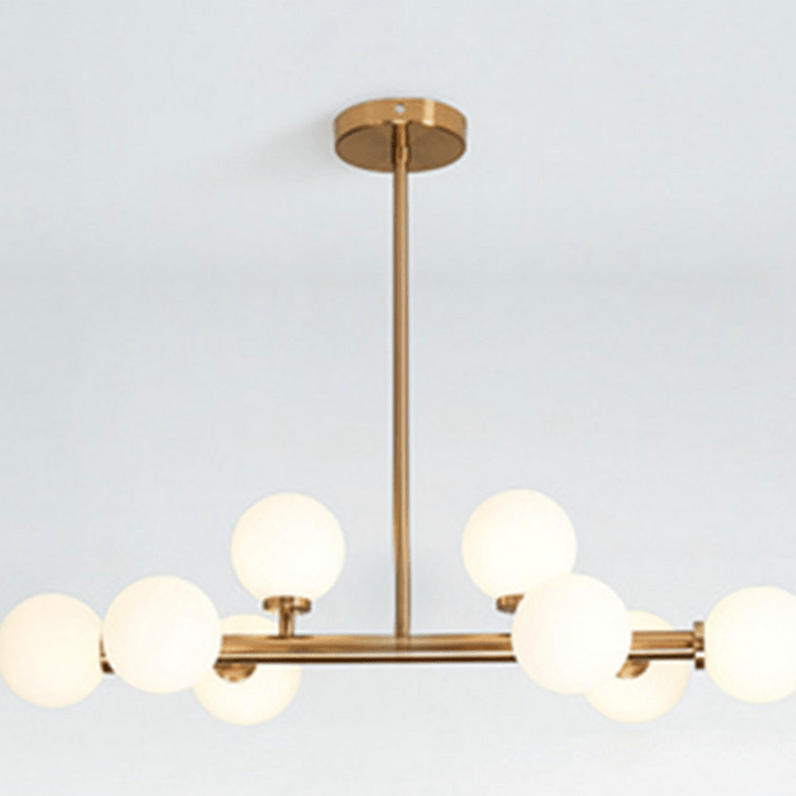 Lustre Salon Boule | Yria - Designix Lustre Or 8 Têtes