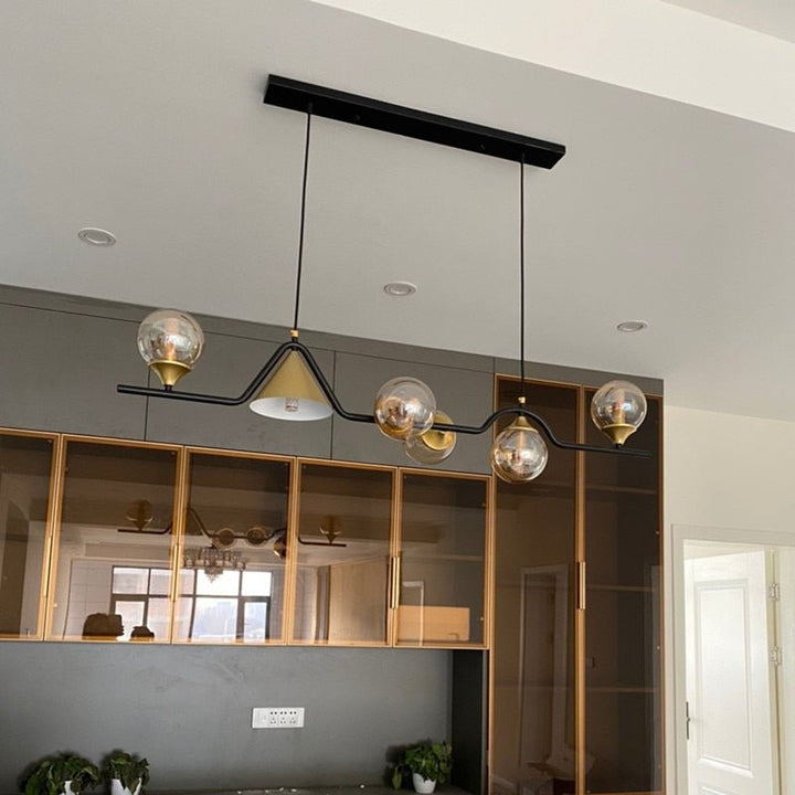 Lustre Salon Design | Zola - Designix Lustre Noir 100 cm
