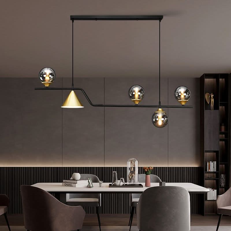 Lustre Salon Design | Zola - Designix Lustre Noir 120 cm
