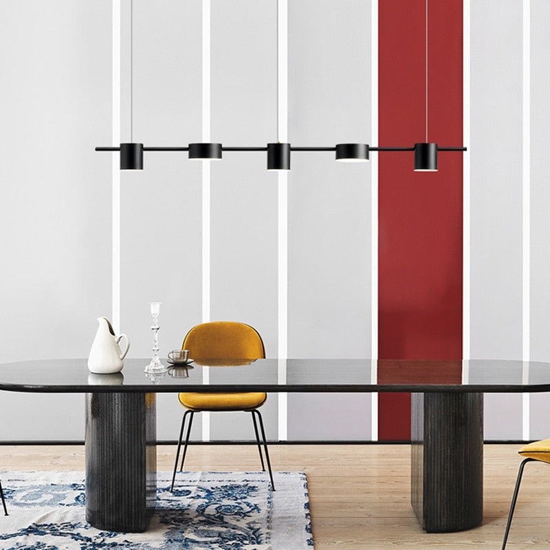 Lustre Salon Industriel | Jaro - Designix Suspension Luminaire Noir 5 Têtes