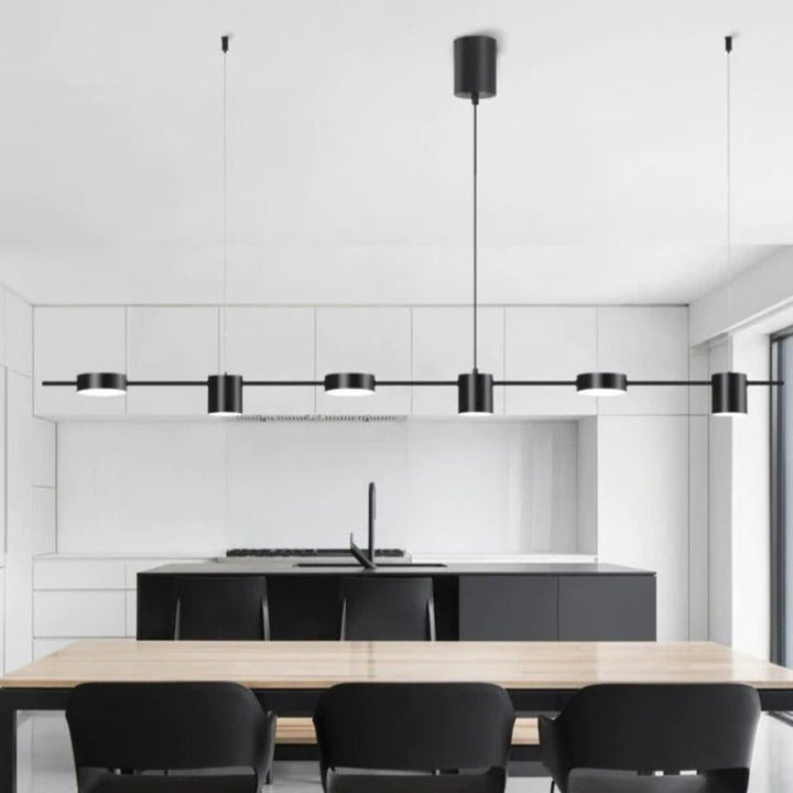 Lustre Salon Industriel | Jaro - Designix Suspension Luminaire Noir 6 Têtes