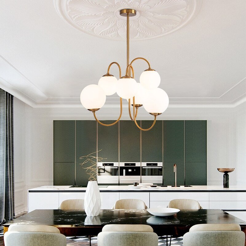 Lustre Séjour | Zola - Designix Lustre Or 6 Têtes