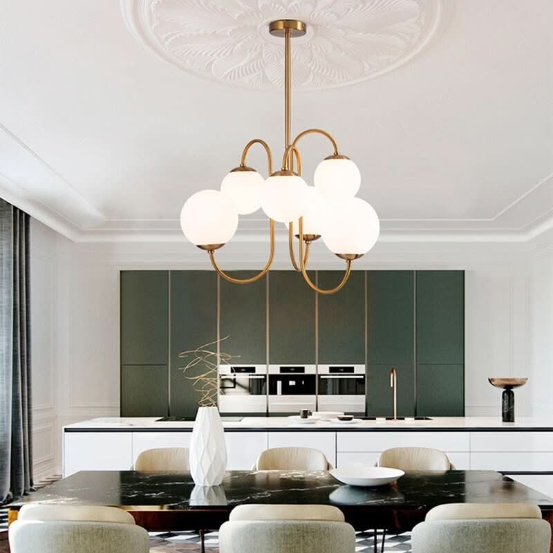 Lustre Séjour | Zola - Designix Lustre Or 6 Têtes