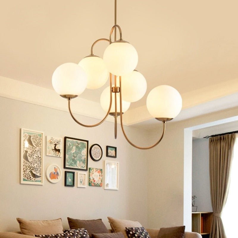 Lustre Séjour | Zola - Designix Lustre Or 6 Têtes