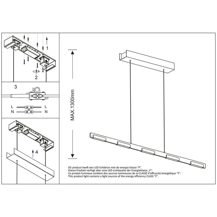 Lustre Suspendu Acier Moderne | Faro - Designix Suspension Luminaire