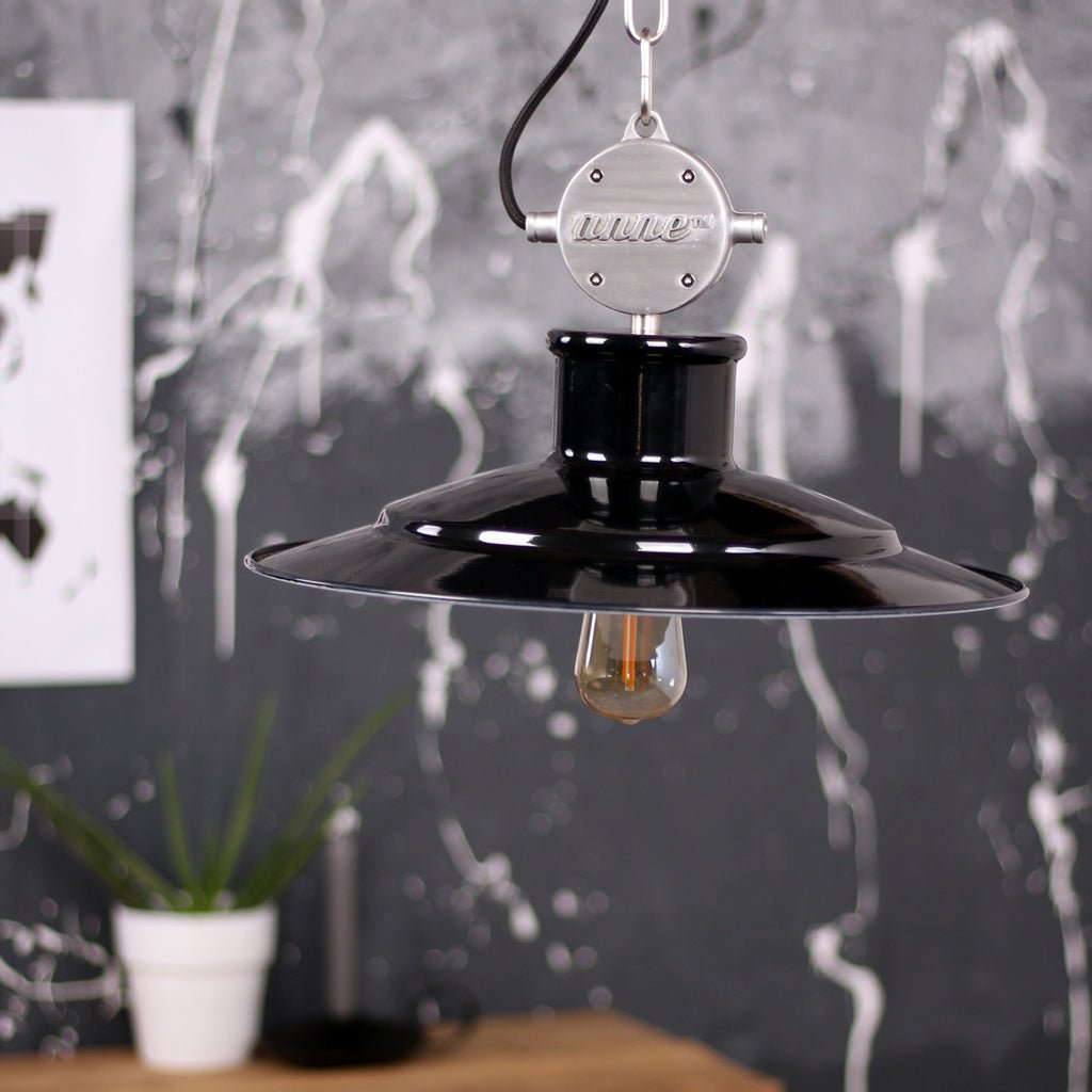 Lustre Suspendu Industriel Noir | Iyle - Designix Suspension Luminaire