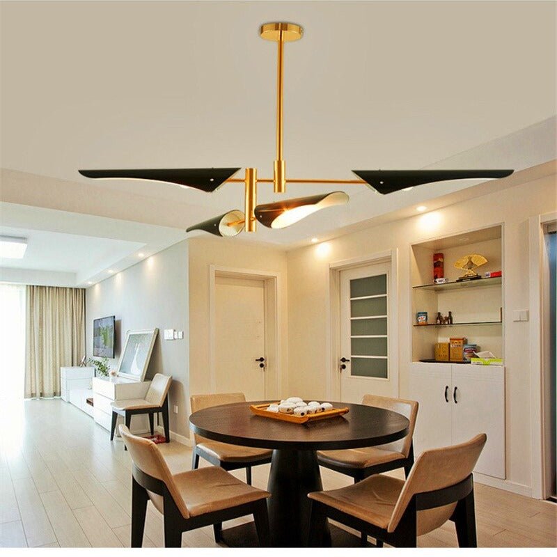Lustre Suspension Industriel | Bory - Designix Lustre Blanc/Or 4 Têtes