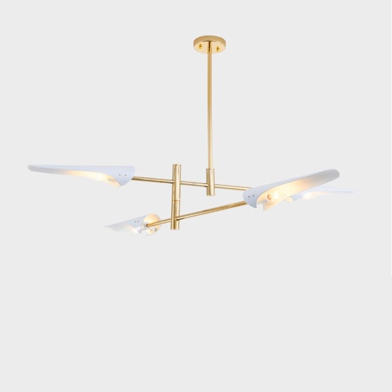 Lustre Suspension Industriel | Bory - Designix Lustre Noir/Or 4 Têtes