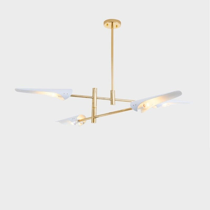 Lustre Suspension Industriel | Bory - Designix Lustre Noir/Or 4 Têtes
