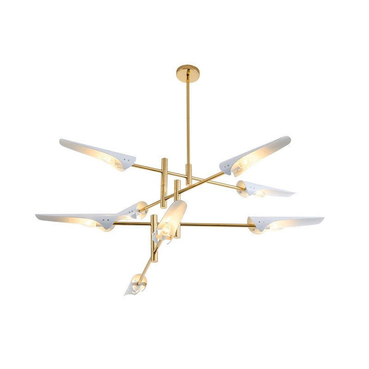 Lustre Suspension Industriel | Bory - Designix Lustre Noir/Or 4 Têtes