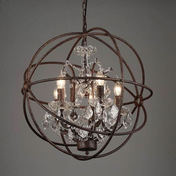 Lustre Vintage Année 70 | Sphère Éclairée