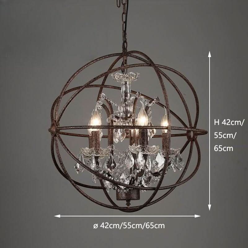 Schéma dimensions : hauteur et diamètre réglables de 42 à 65 cm.