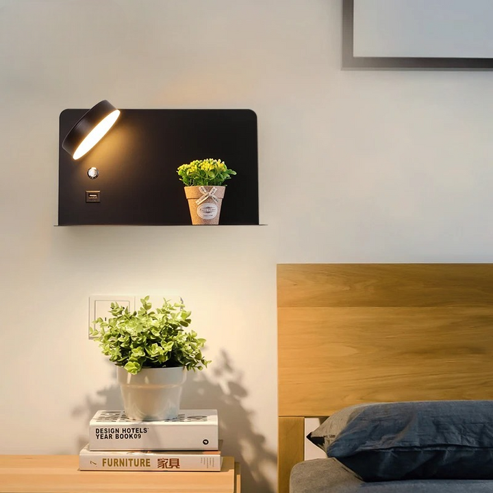 Appliques LED USB Charge | Brio | Designix - Applique Murale    - https://designix.fr