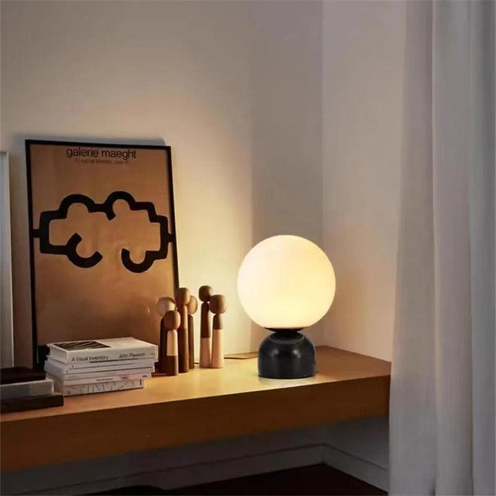 Lampe Boule à Poser Design | Sphère Minérale | Designix - Lampe de chevet    - https://designix.fr/