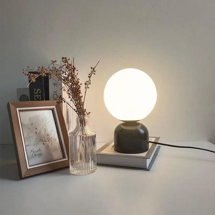 Lampe Boule à Poser Design | Sphère Minérale | Designix - Lampe de chevet    - https://designix.fr/