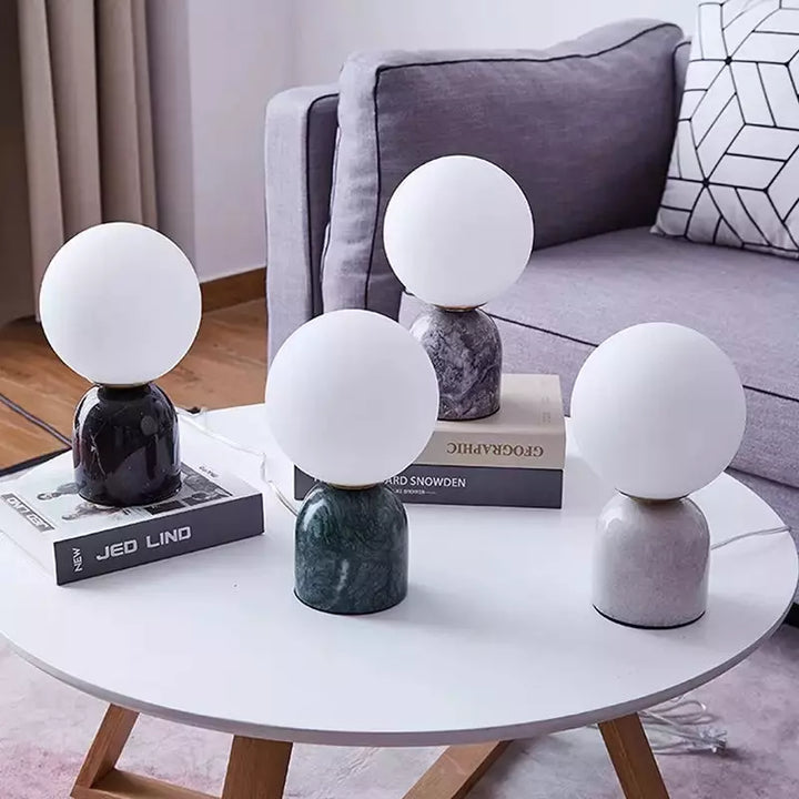 Lampe Boule à Poser Design | Sphère Minérale | Designix - Lampe de chevet    - https://designix.fr/