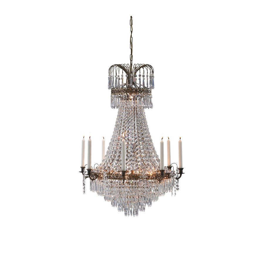 Lustre Läckö en laiton vieilli et cristal