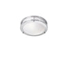 Plafonnier de salle de bain Täby LED chromé et blanc